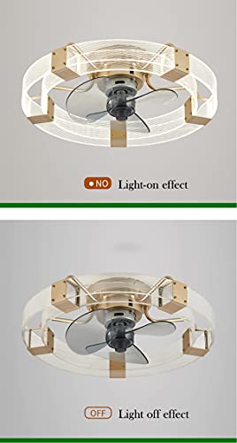 Ventilateur de plafond avec éclairage 50W et télécommande pour salon - 7