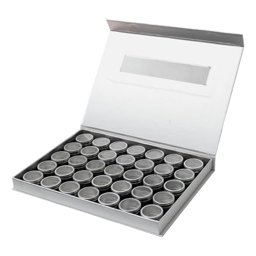 Boîte de rangement à ongles contre le désordre des flacons avec 35 cases et fermoir stable
