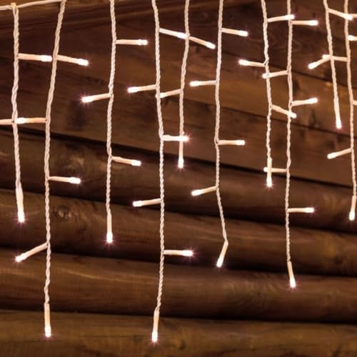 Castaa 400 leds Com conector M/f Multifunção ou Luz fixa 10 metros (Luz Fixa, Branco Quente 127v)