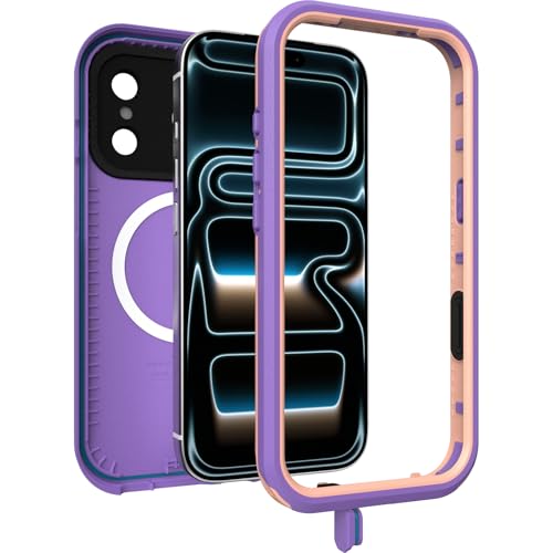 Image of OtterBox iPhone 17 Pro (Only) FRĒ Series Waterproof Case with MagSafe - Rule of Plum (Purple) - Sleek & Stylish - Waterproof iPhone Case up to 2 Meters - IP68 - Phone Case for Swimming /Snorkeling