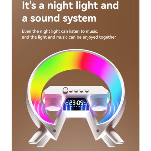 Luz de despertador RGB para mejorar el sueño y cargar el móvil 8