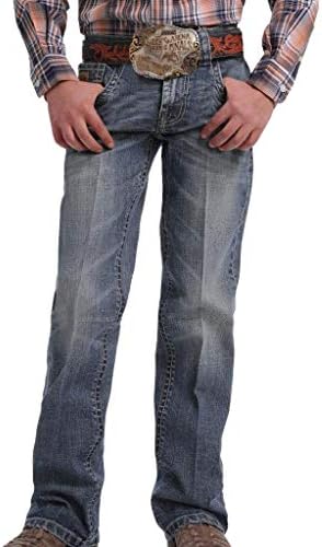 Cinch Western Jeans Boys Slim Fit Hand Sanding Chevrons MB16741002 image 4