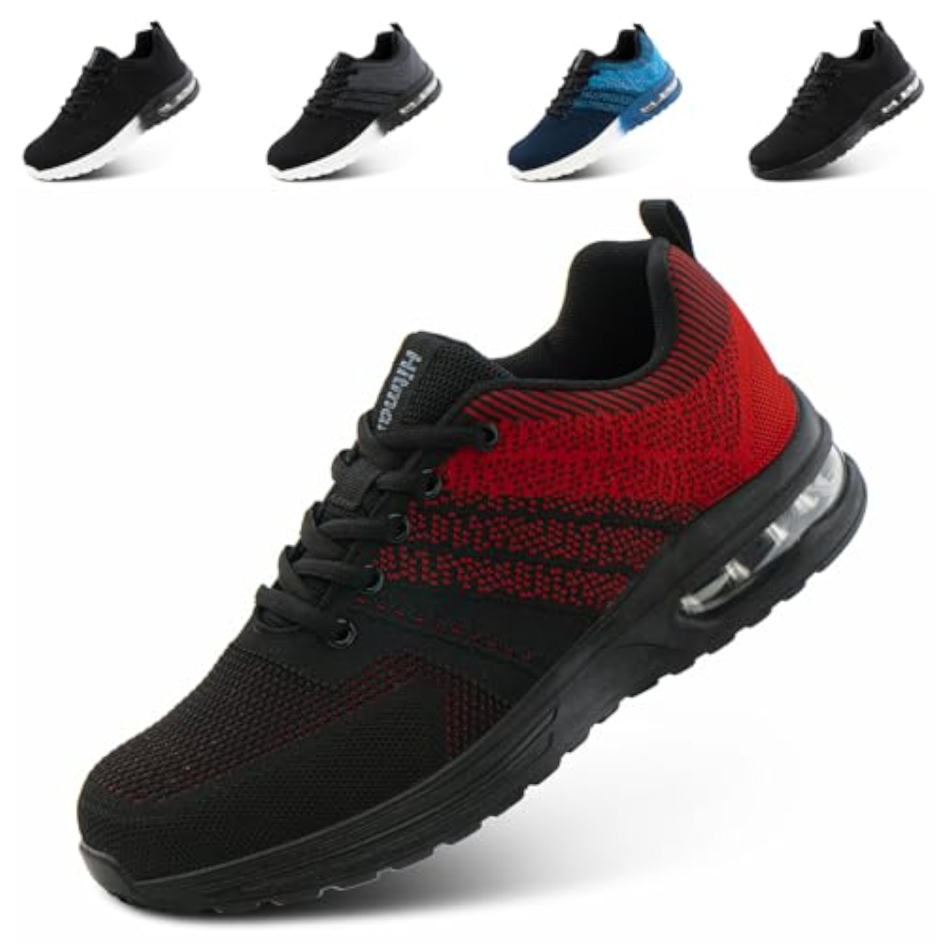 Hitmars Zapatillas Running Hombre Zapatillas Deportivas Mujer Zapatos de Caminar Deporte Correr Sneaker Rojo EU 42