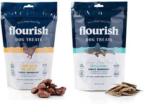 Flourish Pets Freeze Dried Raw Pet Treats for Dogs (Lg Minnows & ...