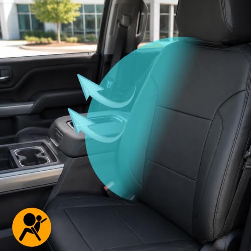 Nappa Leather 5 Seats Seat Cover for Chevy Silverado GMC Sierra 2014-2018 — view 5