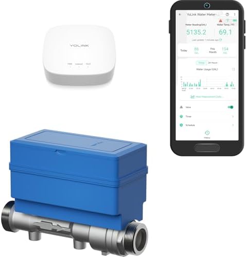 NSF Certified YoLink FlowSmart All-in-One Smart Water Meter & Aut...