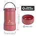 Ideus Soup Thermo with Foldable Spoon and Bowl 20oz, All-in-one Insulated Bento Lunchbox Stainless Steel Leakproof Portable Soup Container Vacuum Thermal Food Jar for Lunch, Red