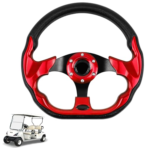 Volant de voiturette de golf usé remplacez le par ce modèle rouge