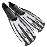 SEAC Fuga, Palmes Chaussantes de Plongée et Chasse sous Marin pour Adultes, Made in Italy, Blanc, 38/39