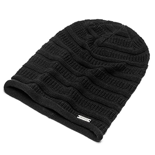 Revony Perfect Lightweight Beanie For Summer Winter - 100% Cotton Black #TOP1