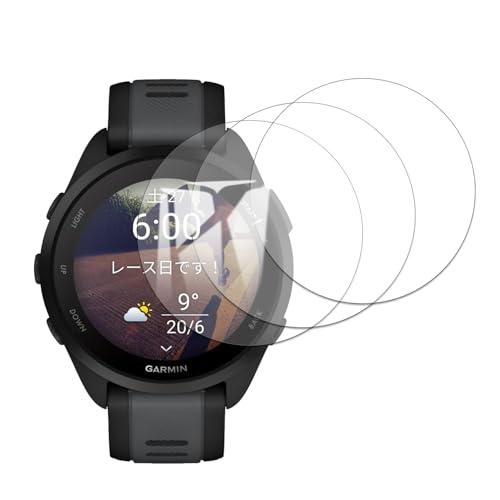 3���Z�b�g �t�B���� for GARMIN Forerunner 165/165 Music �p �K���X �t�B���� 9H �ی�t�B���� �C�A�h�~ ��U�h�~ ���� �ώw�� 37.5mm