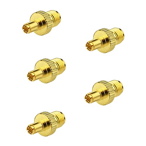 DollaTek 5G 4G LTE Antenna Adapter - TS-9 Male to SMA Female Connector for 5G, 4G, 3G, 2G Antennas, gold - Image 2