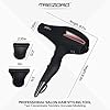 Professional-Ionic-Salon-Hair-Dryer-Powerful-2200-watt-Ceramic-Tourmaline-Blow-Dryer-Pro-Ion-Quiet-Hairdryer-with-2-Concentrator-Nozzle-Attachments-Best-Soft-Touch-Body-Black-Rose-Gold Professional 2200W Ionic Salon Hair Dryer - Professional Blow Dryer - Lightweight Travel Hairdryer for Normal & Curly Hair Includes Volume Styling Nozzle