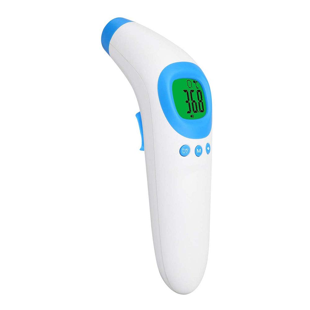 Frente Termómetro Infrarrojo Digital Medición De La Temperatura para El Bebé Y Adulto para El Hogar Y Uso Médico (Azul)