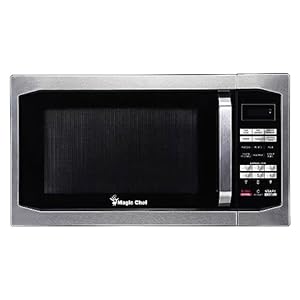 Magic Chef Countertop Microwave Oven, Small and Compact, 1100 Watt, 1.6 Cu Ft, Steel