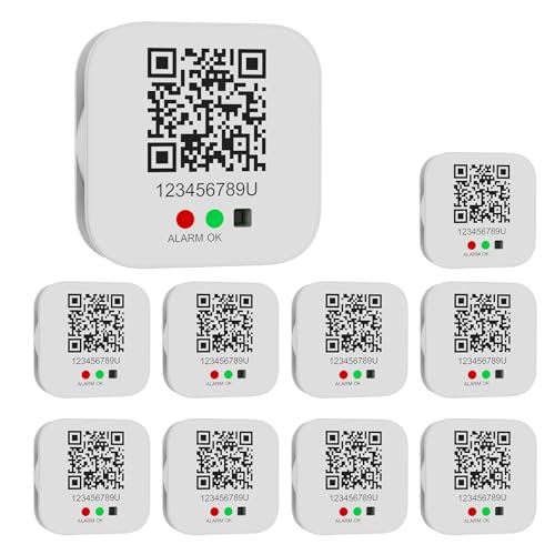 Image of Freshliance Bluetooth Temperature Humidity Data Logger Hygrometer Thermometer with LED Display, Auto Data Graphing Analysis and Multi-User Data Sharing, Location Information via APP (10packs)