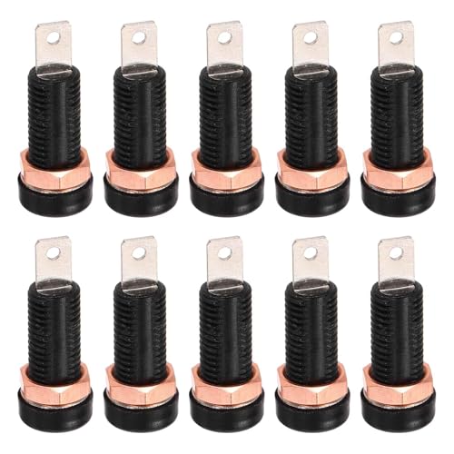 Conectores tipo banana de 4mm hembra para soldadura de latón 24A adaptador borne de panel 10uds