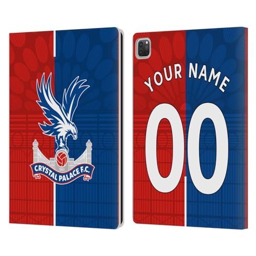 Head Case Designs Officially Licensed Custom Customized Personalized Crystal Palace Football Club Home 2023/24 Kit Leather Book Wallet Case Cover Compatible with Apple iPad Pro 12.9 2020/2021/2022