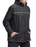 V VALANCH Men's Golf Rain Jacket Outdoor Waterproof Windbreaker with Hood Lightweight Running Cyclin