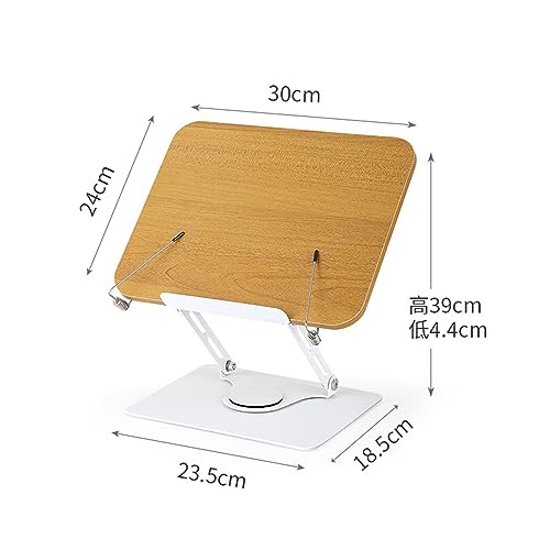 Support de lecture de bureau en bois marron au design minimaliste