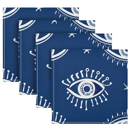 Servilletas de Tela Qilmy Evil Eyes Set x6 20x20 in miniatura 5