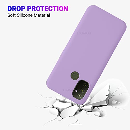 Image of LIRAMARK Liquid Silicone Soft Back Cover Case for OnePlus Nord N100 5G / 1+Nord N100 (Purple)