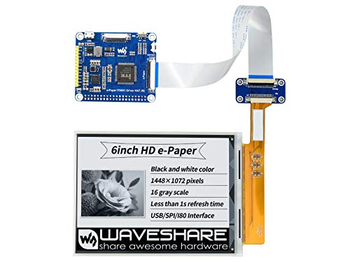TOP1 Raspberry Pi用の6インチE-Ink電子ペーパーディスプレイHAT、1448×1072高精細スクリーン、白黒デュアルカラーモニター、シェルフラベル、産業機器などのアプリケーション