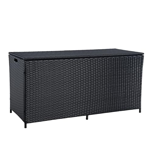 ESTEXO Polyrattan Auflagenbox Kissenbox Gartenbox Gartentruhe...