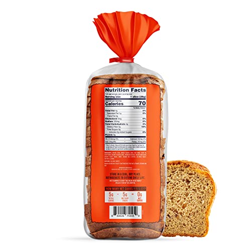 Kiss My Keto Bread Zero Carb (0G-Net) – Wheat Bread Loaf, Low Calorie Bread – Sugar Free Bread & High Protein Bread – Thin Sliced Bread, Sandwich Bread Whole Wheat (Garlic Herb Parmesan, 4-Pack) #TOP1