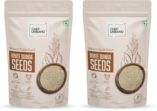 Image of Chef Urbano White Quinoa 1 Kg | Saponin Free | Higher Mineral Content Than Rice | Rich in Protein & Fiber | Diabetic Friendly | Aids Weight Loss | Gluten Free | Vegetarian | Non GMO | Diet Food
