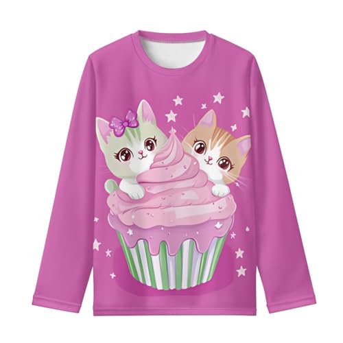 Image of Long Sleeve Shirts for Girls Winter Tops 3-16t Cartoon T Shirts for Fall Clothes