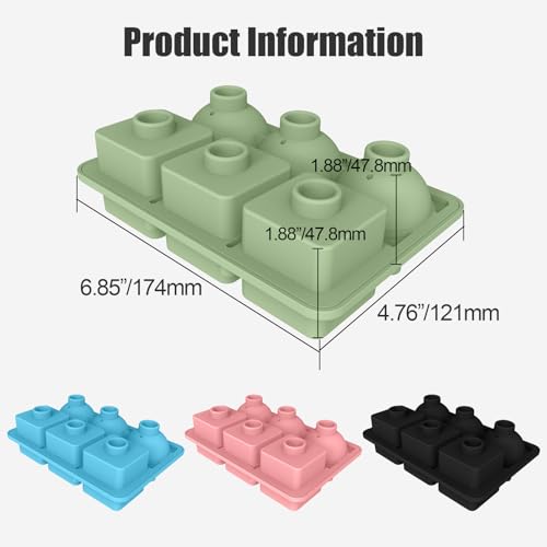 Molde de silicona para cubitos de hielo grande con tapa miniatura 7