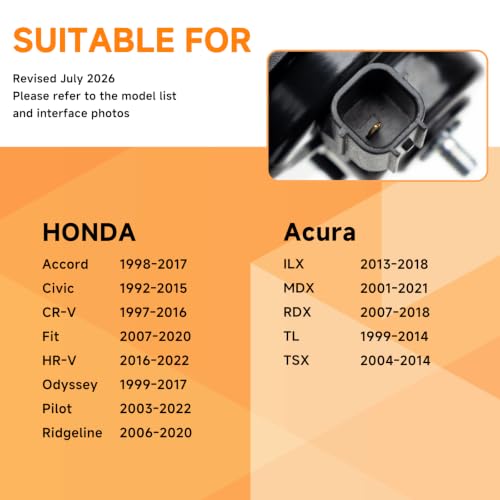 Image of Car Horn Compatible With Honda 12V Auto Horns For Civic-2015 CRV-2016 Accord-2017 Odyssey Pilot Fit, Acura MDX RDX Integra 130 dB Dual-Tone with 1 to 2 Plug Wiring Harness