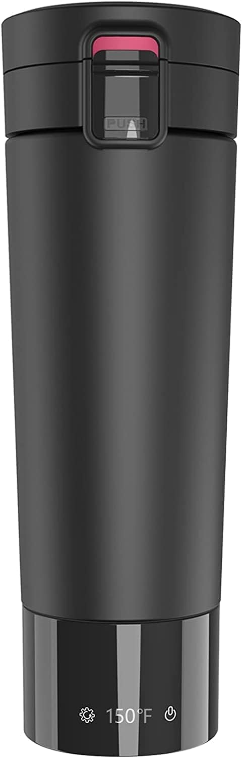 Temperature Control Coffee Mug, Multi-Functional Travel Mug with 14400mah Power Bank, 16 Hours Battery Life,Vacuum Insulated Hot Beverage Warmer, 10OZ