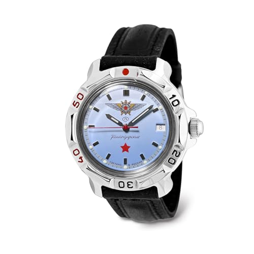 Image of Vostok | Komandirskie Air Force Mechanical Hand Wind Wrist Watch #290, 811290 leather, Military
