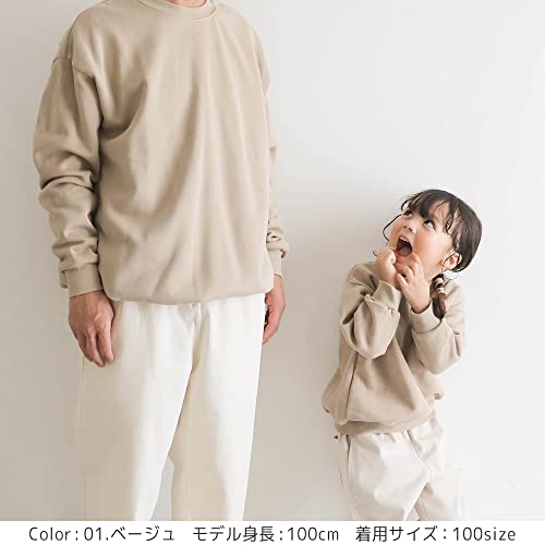 T2(ティーツー) 裏起毛 トレーナー 長袖 子供服 綿100 親子 