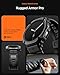 Spigen Rugged Armor Pro Designed for Samsung Galaxy Watch 8 40mm Case with Band Protective TPU Cover with Strap (2025) - Matte Black