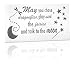 JennyGems Wooden Sign - May You Chase Dragonflies, Play with The Fairies and Talk to The Moon - Friendship Art - Nursery Room Decor - Baby Shower Decoration - Kids Room