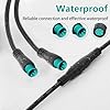 Y-Split Extension Cable 1T2 Wire 5pin with Waterproof Connector for Ebike Light, Gear Sensor and Brake in Ebike Conversion Kit （2PCS，7“ in Length, 1 Female to 2 Male） #2