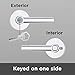 Kwikset 91560-003 Milan Round Keyed Entry Lever Featuring SmartKey in Polished Chrome