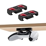 Mcbazel コントローラー収納スタンド【二枚入り】テーブル掛け収納マウント PS5/PS4コントローラー用 アンダーデスクスタンド PS5コントローラー対応 テーブルスタンドホルダー 両面テープシール コントローラーデスク下収納用 -ブラック