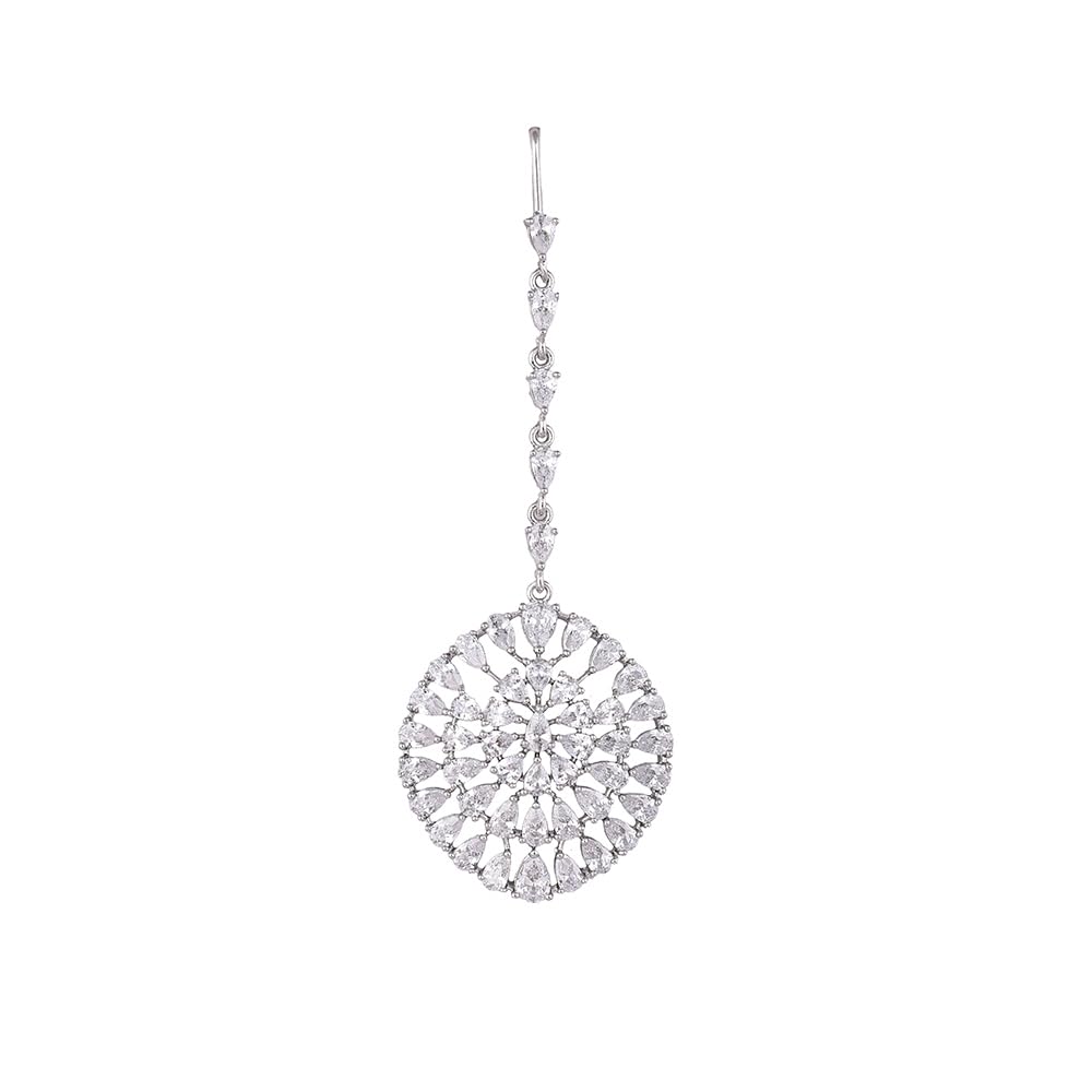 nuyug American Diamond Fern Maang Tikka-picture-17