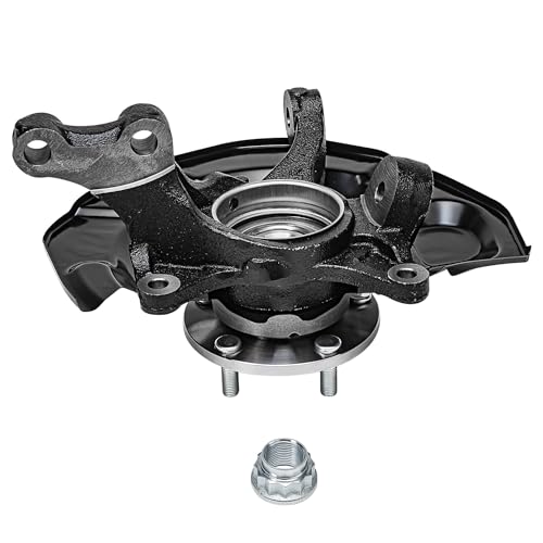 Image of Detroit Axle - FWD Front Right Steering Knuckles and Wheel Hub Bearings + CV Axles Kit Replacement for 2004-2010 Toyota Sienna - 2pc Set