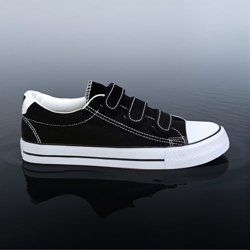 Image of Women's Canvas Running Walking Casual Hook and Loop Tape Sneakers Shoes