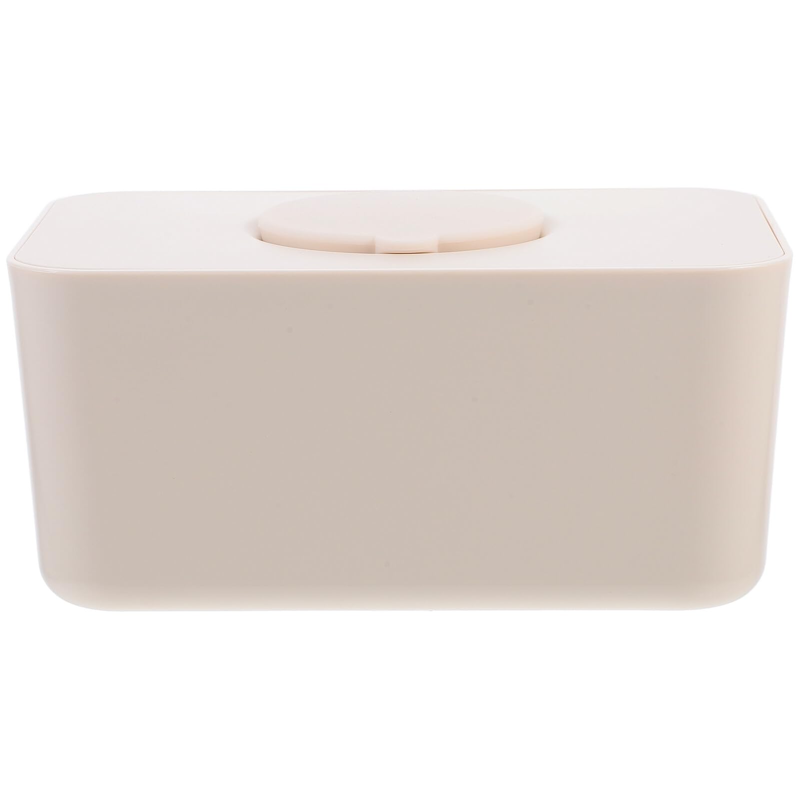 Silikon Feuchttücherbox mit Deckel, Beige, Große Kapazität | Aufbewahrungsbox für Haushalt und Auto, 1 Stück, Praktische Lösung zum Ordnen von Tüchern