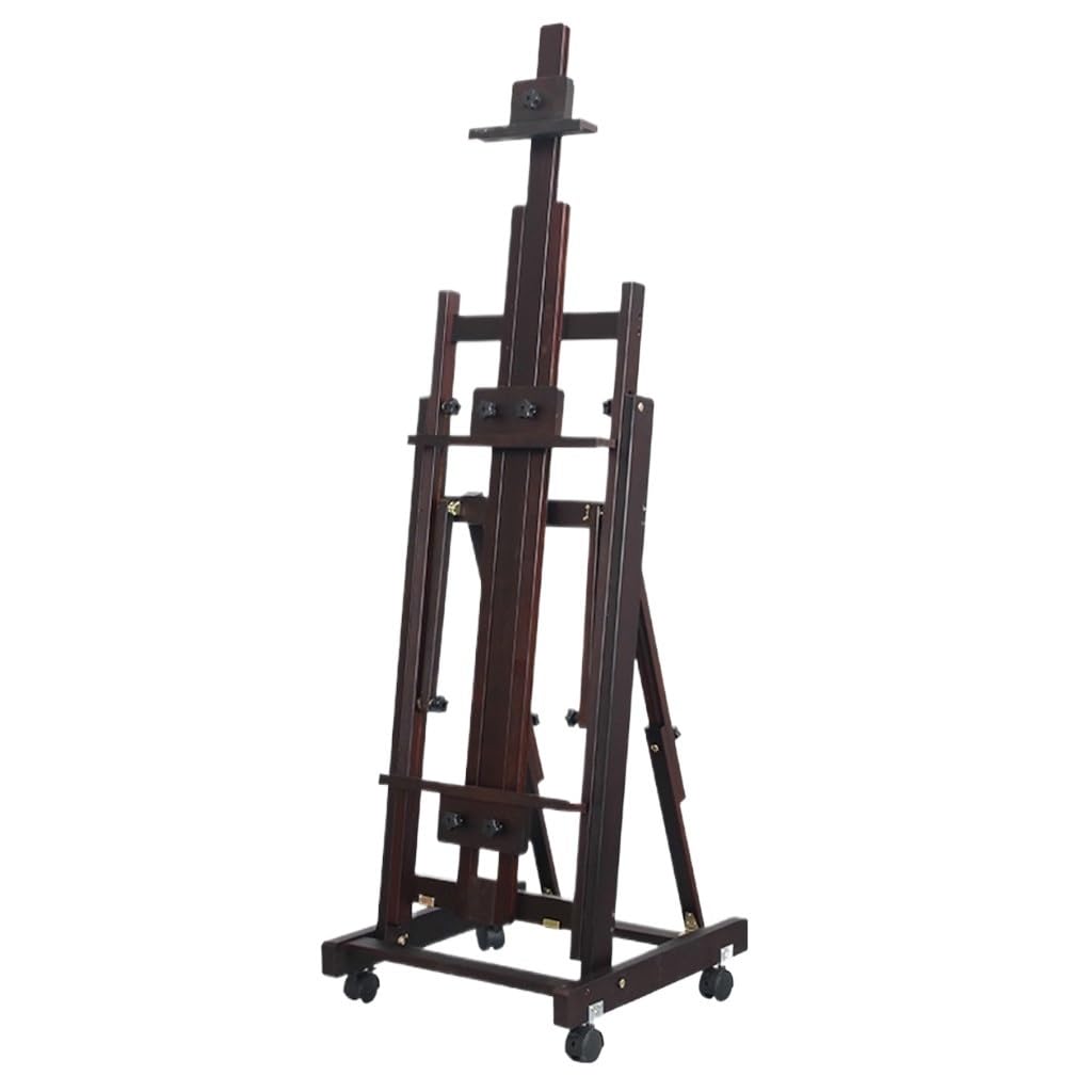 MYUYEE Large Wooden Easel Support Type Art Student Flat And Use Drawing Board Sketch Oil Painting (Svart 230Cm)