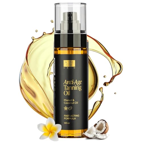 Active Luxe Anti-Age Tanning Oil – Autobronceador facial y corporal & Aceite Bronceador con Efecto Anti-Edad – Potenciador del bronceado rápido y natural – 120 ml