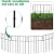 10 Pack Garden Animal Barrier Fence,Rustproof Metal Anti Doggie Digging Garden Border,Dogs Rabbits Blocker Fence for Outdoor Yard,Total 10.8ft(L) x 17inch(H) (10)