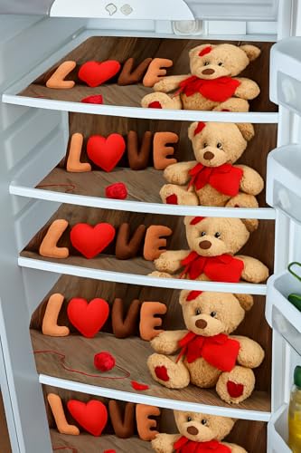 Image of Combo of Kitchen 01 Fridge Top Cover(21 X 39 Inches), + 4 Fridge Mats (11 X 17 )Inches), 5 Piece Set -CC175