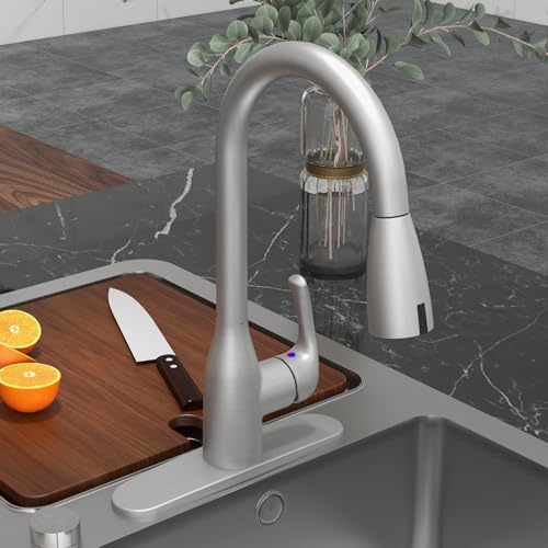 Torneira de cozinha com pulverizador de puxar para baixo, torneira com sensor de pia de cozinha, tor